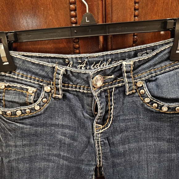 LA Idol Embellished Blue Jeans - Picture 2 of 5